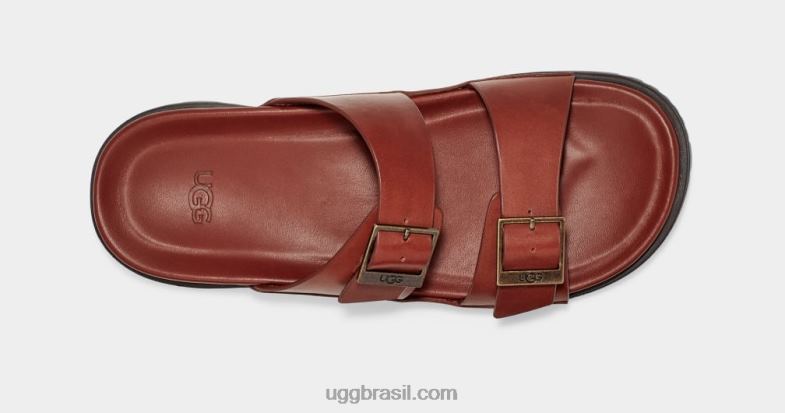 couro conhaque 4VTTD1403 UGG homens corrediça de fivela wainscott