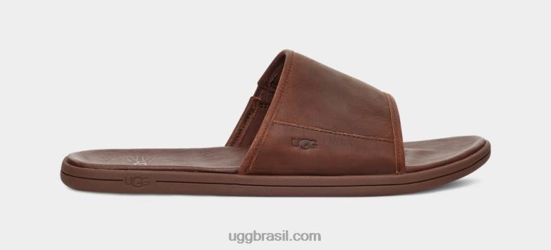 couro de bagagem 4VTTD1546 UGG homens escorrega à beira-mar