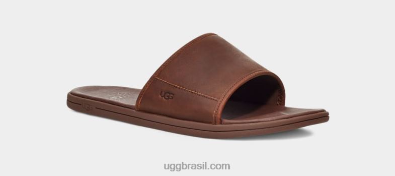 couro de bagagem 4VTTD1546 UGG homens escorrega à beira-mar