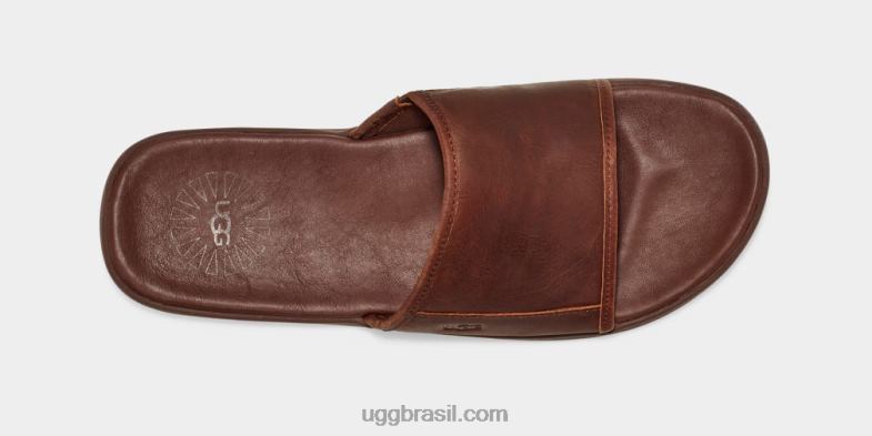 couro de bagagem 4VTTD1546 UGG homens escorrega à beira-mar