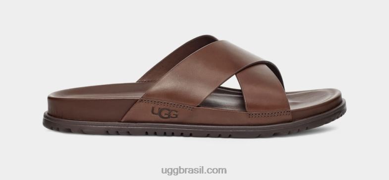 couro pardo 4VTTD2301 UGG homens corrediça wainscott