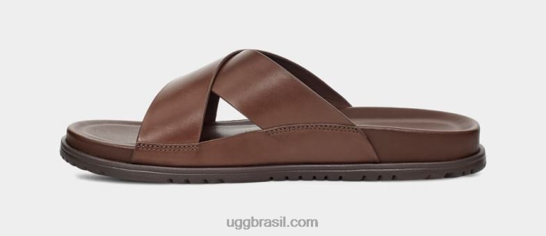 couro pardo 4VTTD2301 UGG homens corrediça wainscott