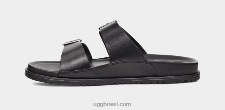 couro preto 4VTTD1404 UGG homens corrediça de fivela wainscott