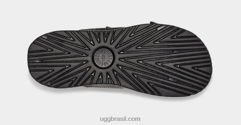 couro preto 4VTTD1404 UGG homens corrediça de fivela wainscott