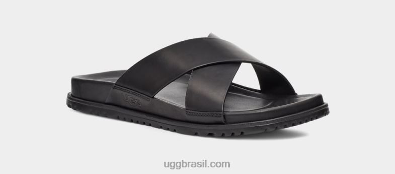 couro preto 4VTTD2302 UGG homens corrediça wainscott