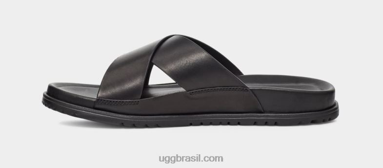 couro preto 4VTTD2302 UGG homens corrediça wainscott