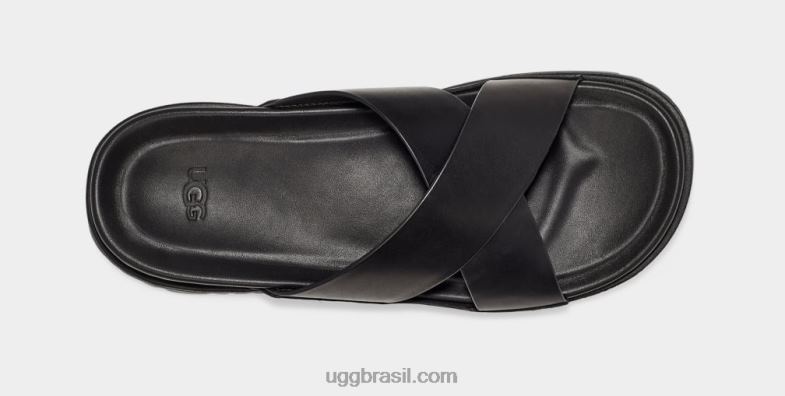 couro preto 4VTTD2302 UGG homens corrediça wainscott