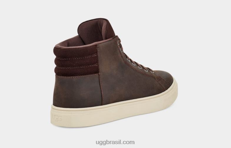couro pardo 4VTTD2298 UGG homens Baysider tempo alto