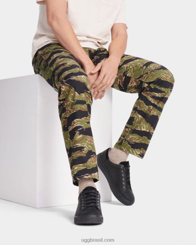 couro tnl preto 4VTTD2294 UGG homens baysider tempo baixo