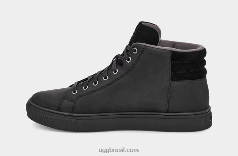 couro tnl preto 4VTTD2297 UGG homens Baysider tempo alto