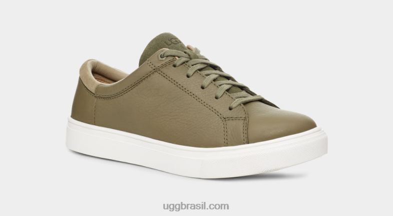 couro verde musgo 4VTTD1563 UGG homens baysider tempo baixo