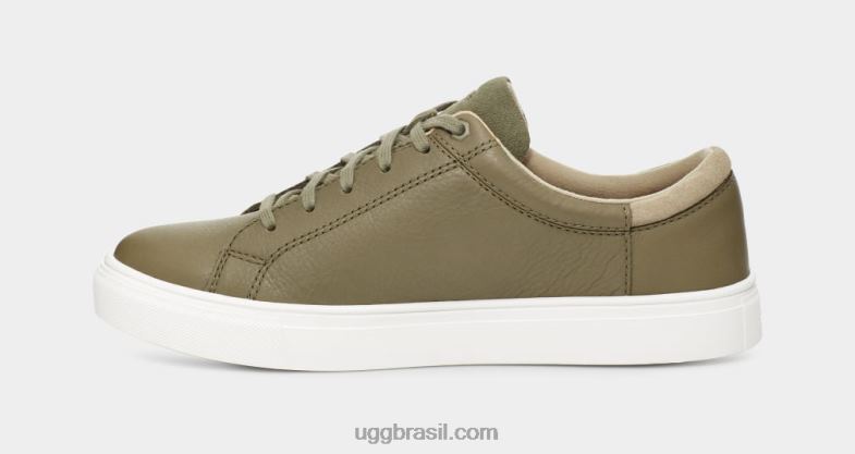 couro verde musgo 4VTTD1563 UGG homens baysider tempo baixo