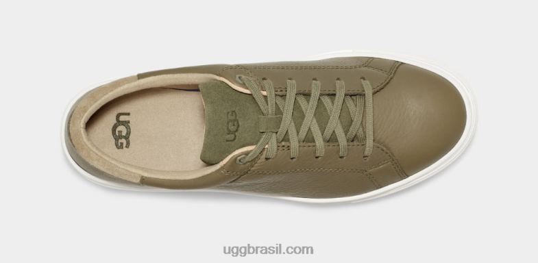 couro verde musgo 4VTTD1563 UGG homens baysider tempo baixo