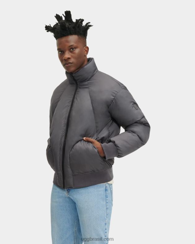 cinza escura 4VTTD1892 UGG homens damion sherpa jaqueta puffer