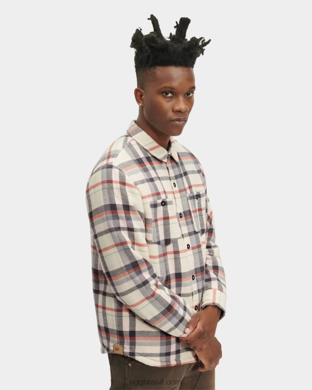 flor de lótus multi 4VTTD1877 UGG homens jaqueta xadrez braxton