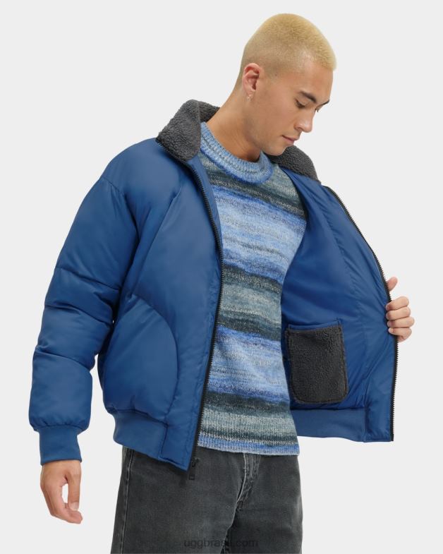 marinha 4VTTD1890 UGG homens damion sherpa jaqueta puffer
