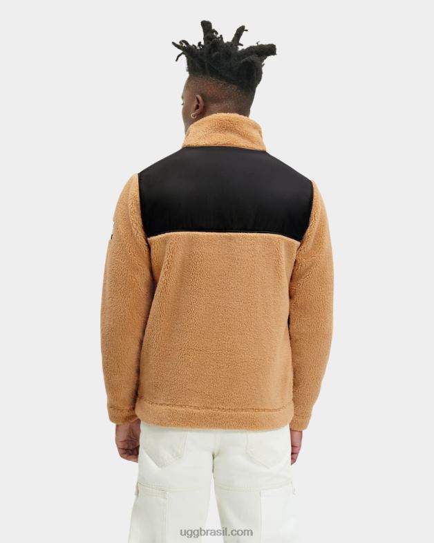 missô/alcatrão 4VTTD1863 UGG homens jaqueta sherpa seth bloqueada