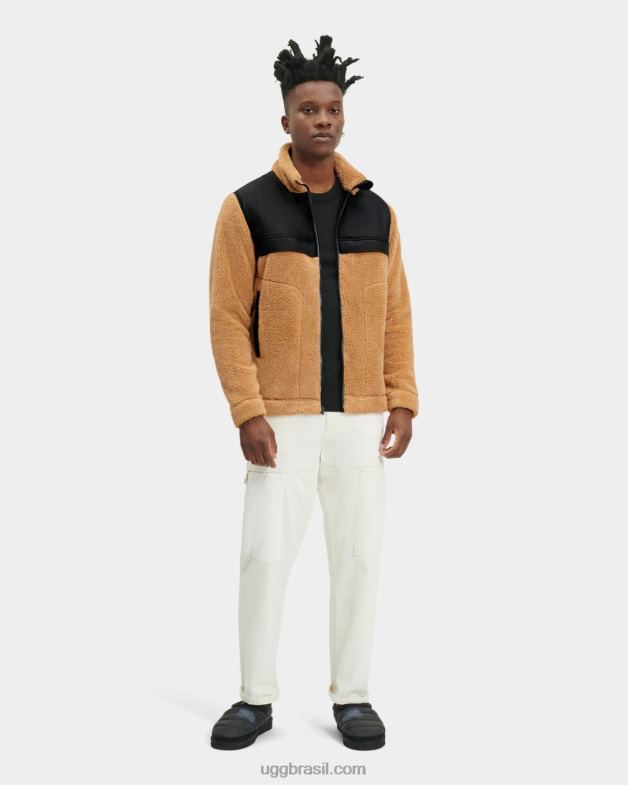 missô/alcatrão 4VTTD1863 UGG homens jaqueta sherpa seth bloqueada