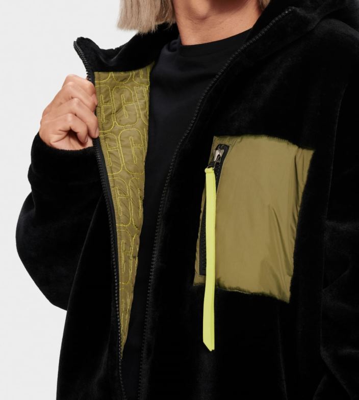 preto 4VTTD1904 UGG homens kairo jaqueta de pele falsa