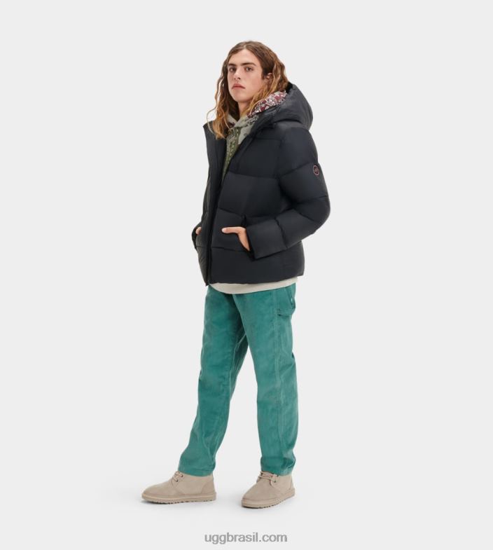 preto 4VTTD272 UGG homens jaqueta puffer brayden