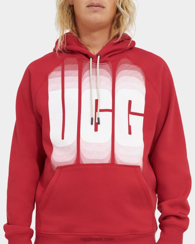 comprimento de onda vermelho samba 4VTTD1879 UGG homens comprimento de onda do moletom com capuz terrance