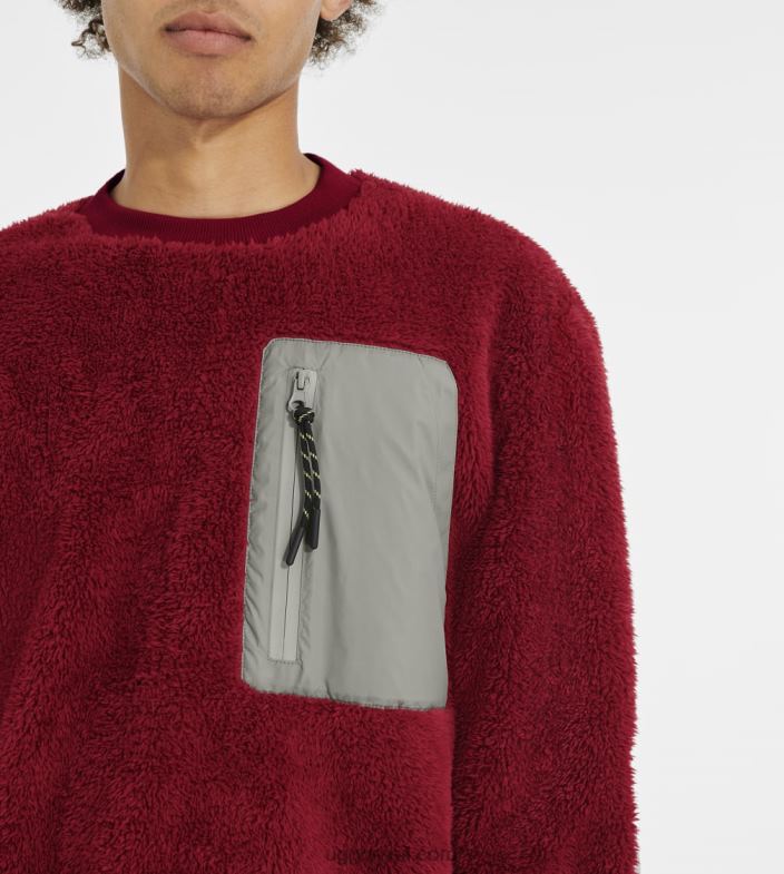 rico vermelho/pedra 4VTTD295 UGG homens gola redonda niko sherpa