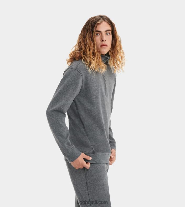urze carvão 4VTTD1847 UGG homens pulôver zeke meio zíper