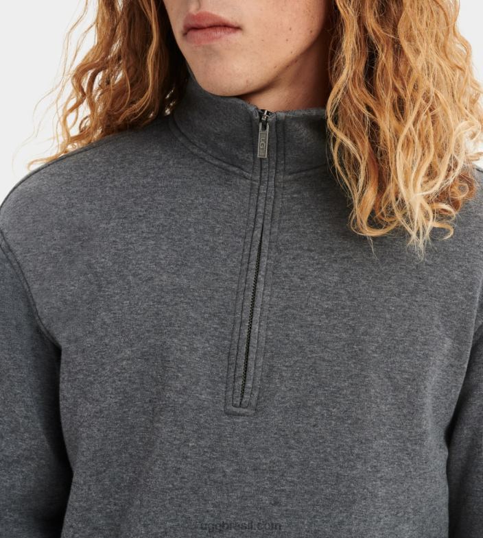 urze carvão 4VTTD1847 UGG homens pulôver zeke meio zíper