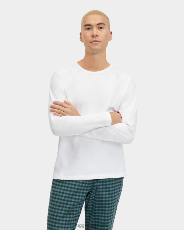 cheque branco/aloe vera 4VTTD2206 UGG homens conjunto de pijama steiner com caixa de presente