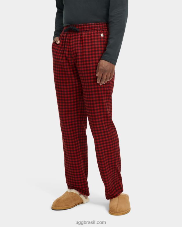 cheque preto/vermelho 4VTTD2205 UGG homens conjunto de pijama steiner com caixa de presente