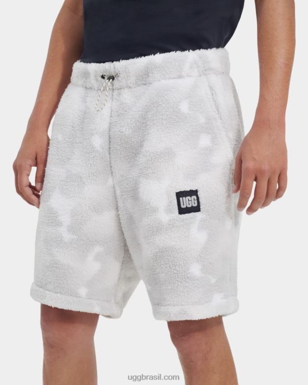 camuflagem de paz de papoula branca 4VTTD271 UGG homens short eckard sherpa
