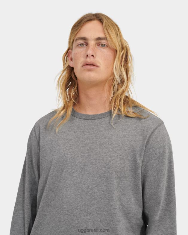 urze cinza 4VTTD1872 UGG homens camiseta manga longa austyn