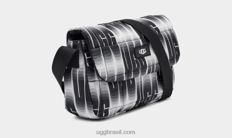 comprimento de onda preto/branco 4VTTD1381 UGG mulheres puff transversal dalton