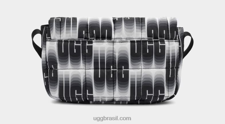 comprimento de onda preto/branco 4VTTD1381 UGG mulheres puff transversal dalton