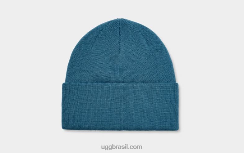 Safira azul 4VTTD1231 UGG mulheres gorro com logotipo gráfico 3D