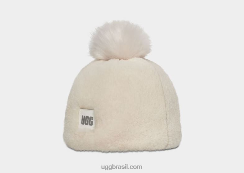 nimbo 4VTTD1214 UGG mulheres gorro de pele sintética com pom