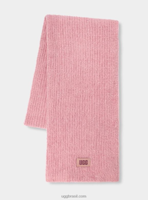 argila rosa multi 4VTTD1276 UGG mulheres lenço de malha de pelúcia trançado