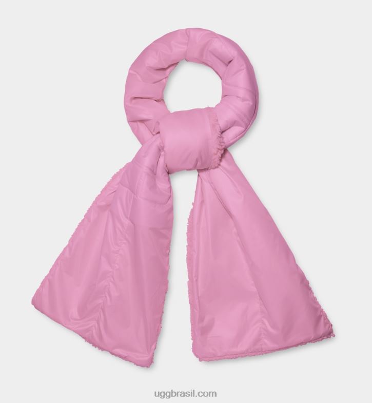 quartzo rosa 4VTTD1266 UGG mulheres lenço com logo sherpa puffer
