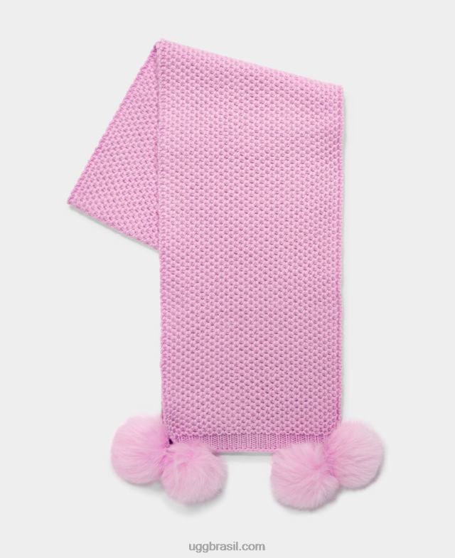 quartzo rosa 4VTTD171 UGG mulheres cachecol favo de mel aislinn com pompom