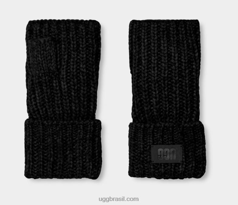 preto 4VTTD1242 UGG mulheres luva grossa sem dedos