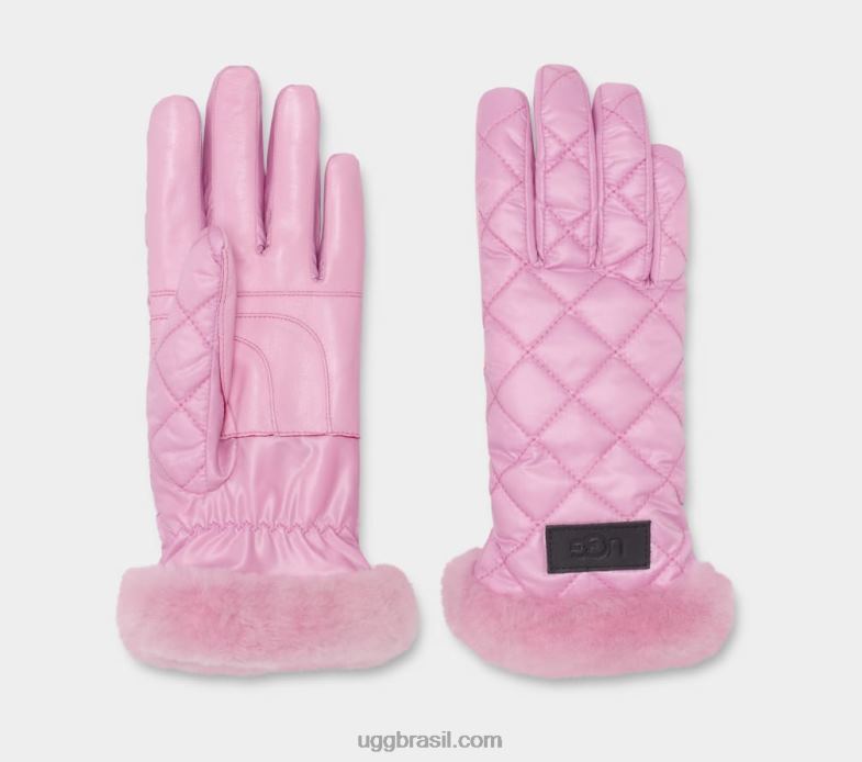quartzo rosa 4VTTD173 UGG mulheres luva de desempenho acolchoada