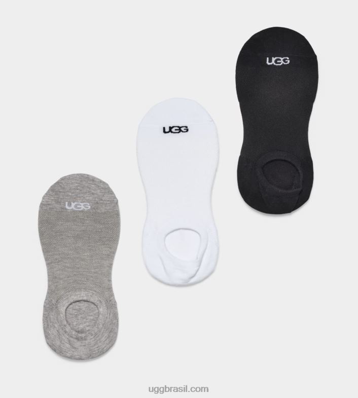 branco/cinza/preto 4VTTD570 UGG mulheres pacote com 3 estela no show