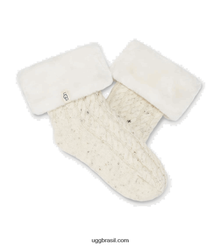 natural 4VTTD766 UGG mulheres meia forrada de lã lita