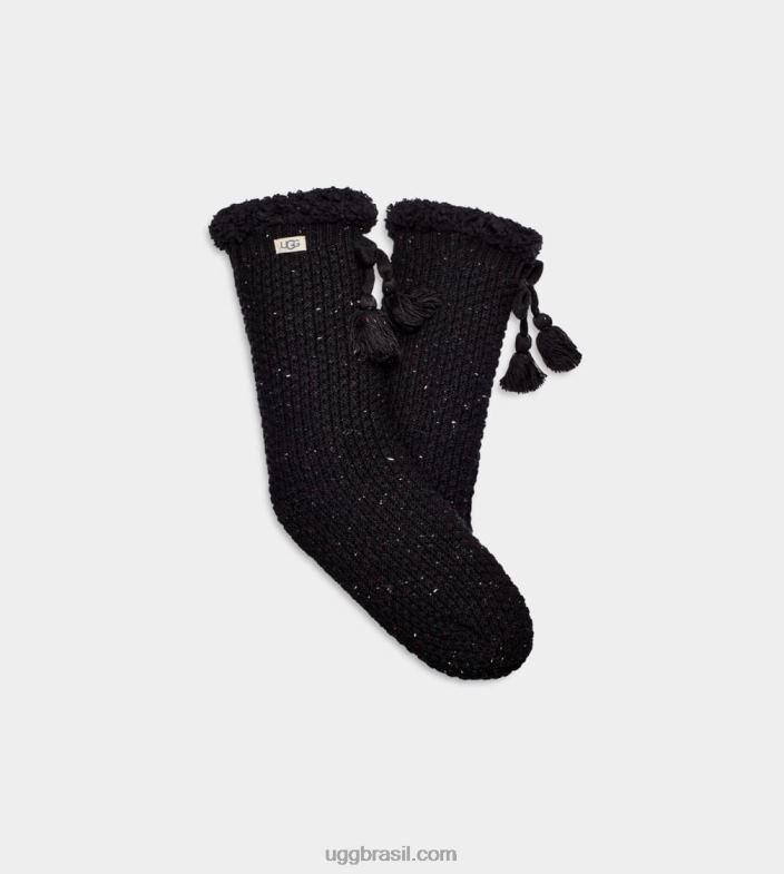 preto 4VTTD2133 UGG mulheres meia forrada de lã nessie