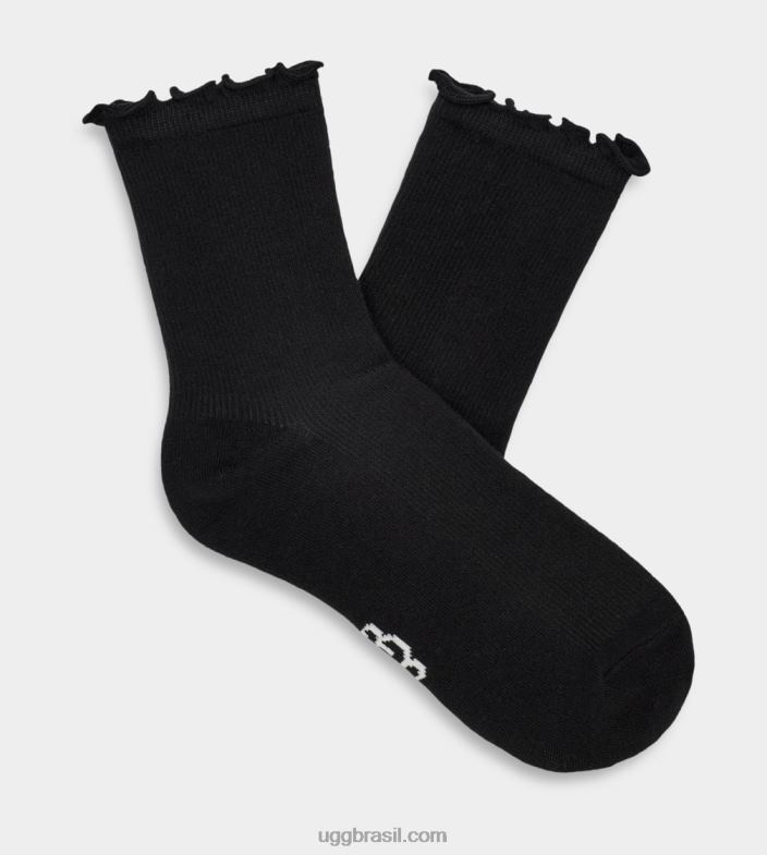 preto 4VTTD390 UGG mulheres meia borda de alface karsyn