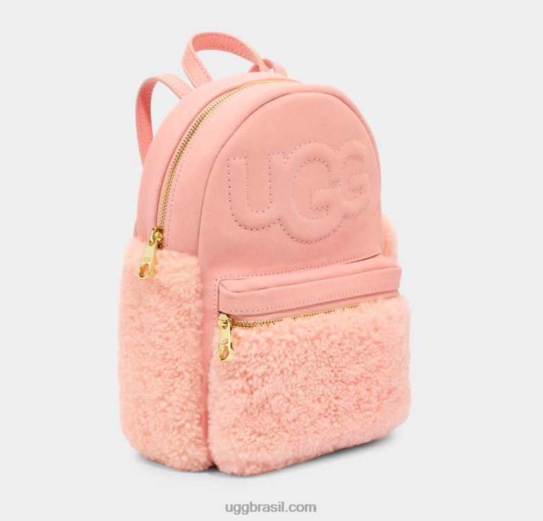 opala rosa 4VTTD1205 UGG mulheres dannie ii mini mochila pele de carneiro