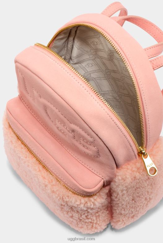 opala rosa 4VTTD1205 UGG mulheres dannie ii mini mochila pele de carneiro