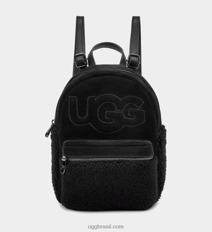 preto 4VTTD1206 UGG mulheres dannie ii mini mochila pele de carneiro