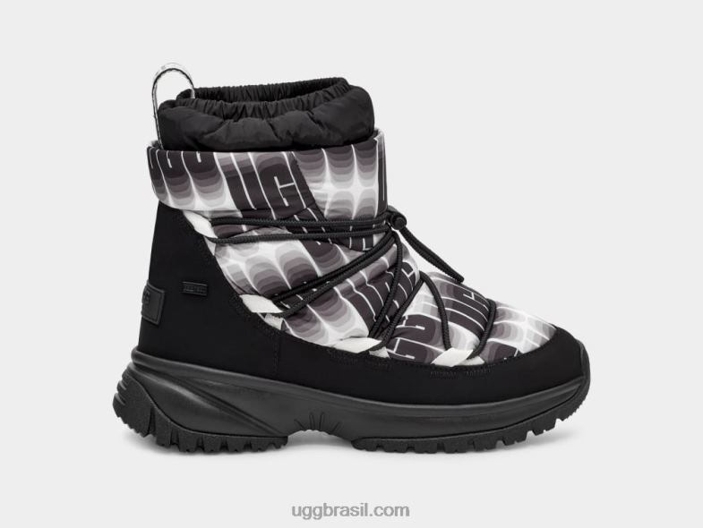 Preto branco 4VTTD17 UGG mulheres Yose puffer comprimento de onda médio