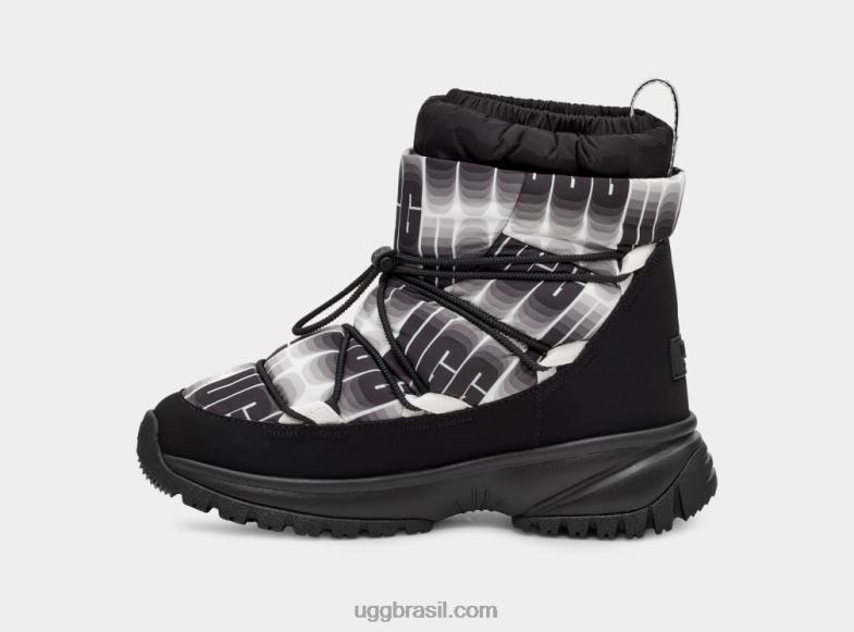 Preto branco 4VTTD17 UGG mulheres Yose puffer comprimento de onda médio